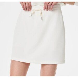 NEW Spanx AirEssentials Mini Skort Powder Ivory Cream Sweats Skirt Traveling S